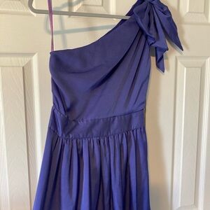 Chic One-Shoulder Purple Dress